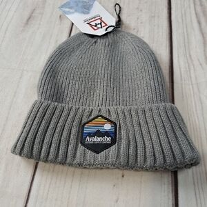 Avalanche Gray Knit Beanie Cap Hat